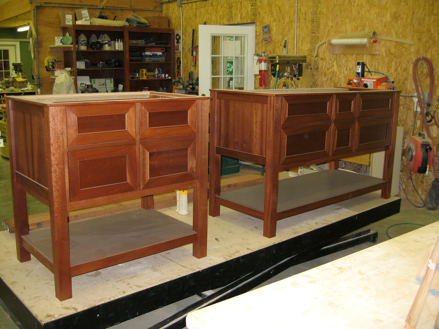 Mahogany vanities. Gallatin, NY.